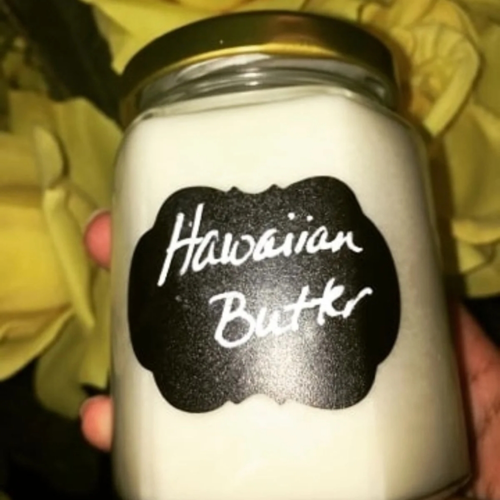 Soy Scented Candle-Handmade. Hawaiian Butter. 6oz
